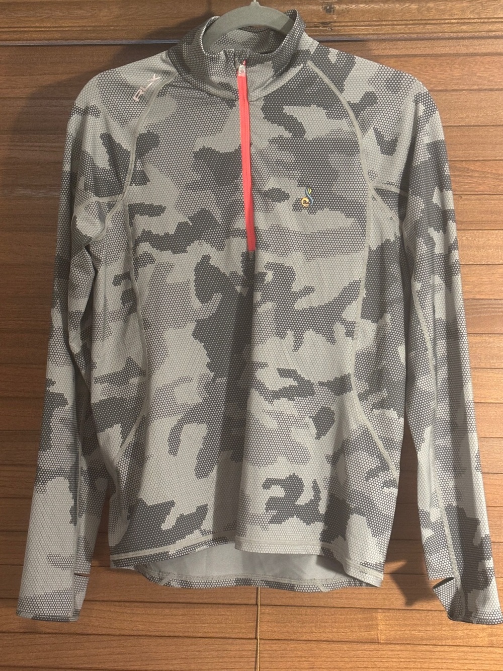 RLX Ralph Lauren Gray Camo Quarter Zip Pullover
